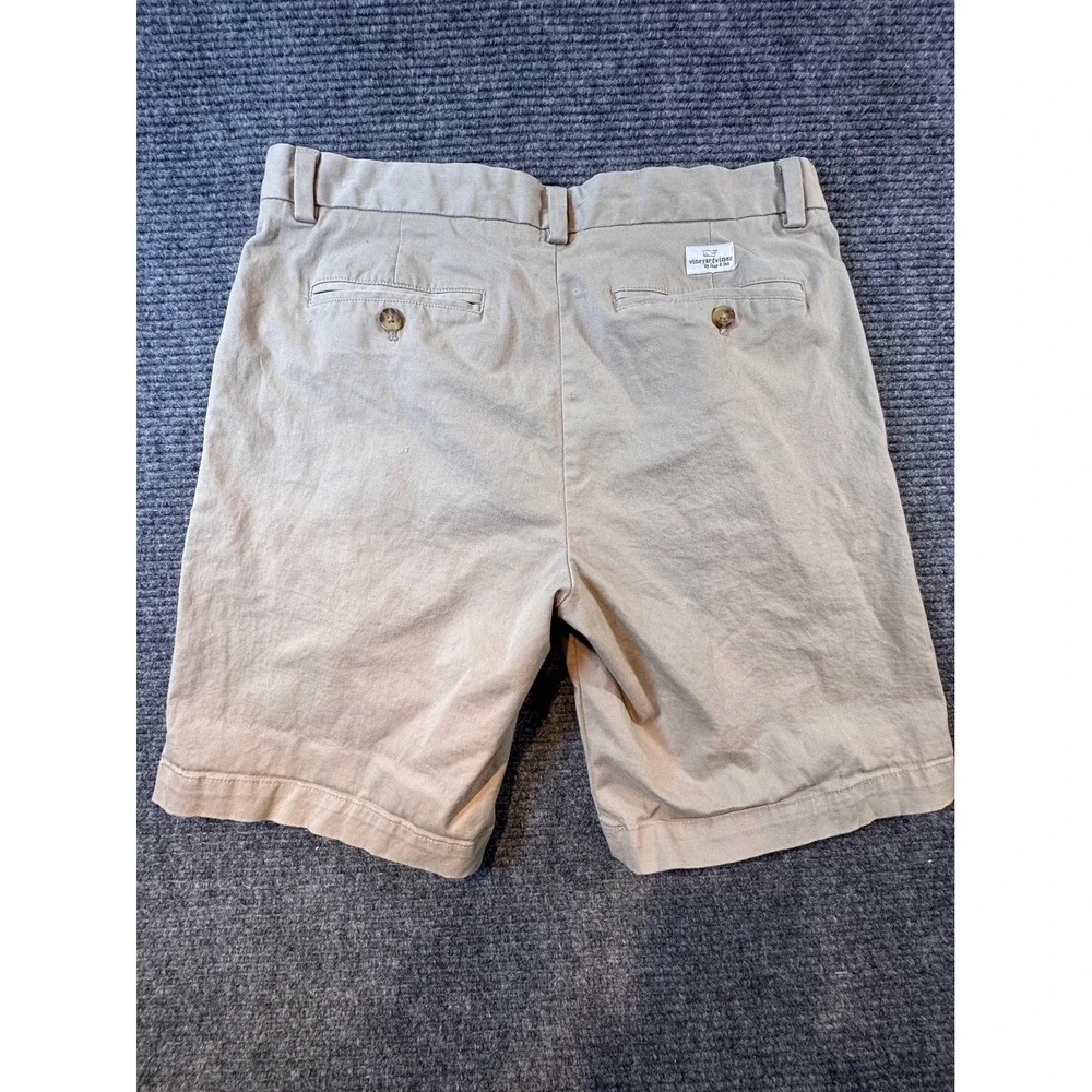 Vineyard Vines Mens 32‎ Khaki Tan Chino Shorts Flat Front 9 Inch Inseam Preppy
